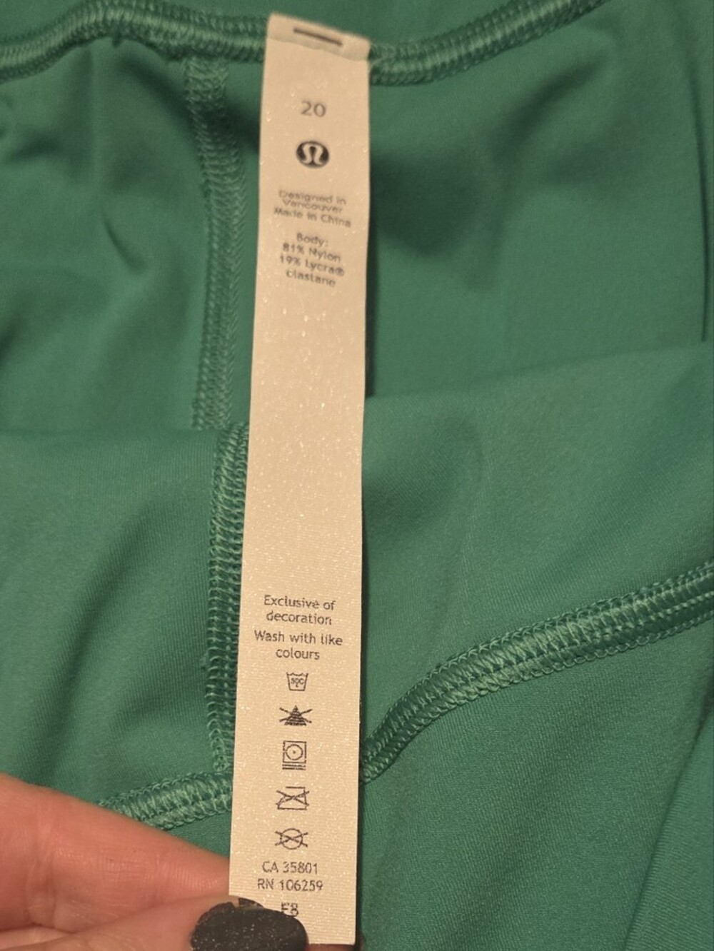 Women’s Sz 20 Lululemon Align High-Rise Pant with Pockets 25" Maldives Green - Picture 2 of 8